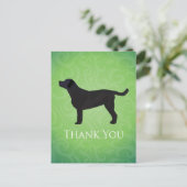 Carte de remerciement Black Lab (Debout devant)