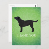 Carte de remerciement Black Lab (Devant / Derrière)