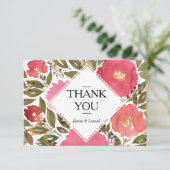 Carte de remerciement Bloom Flowers (Debout devant)