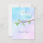 Carte de remerciement Blue Bird (Devant)