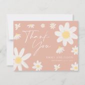 Carte de remerciement Blush Pink Daisy (Devant)