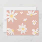 Carte de remerciement Blush Pink Daisy (Dos)