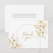 carte de remerciement Bohème Tropicale (Devant / Derrière)