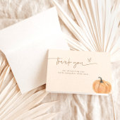Carte de remerciement Boho automne citrouille