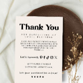 Carte de remerciement Boho Business