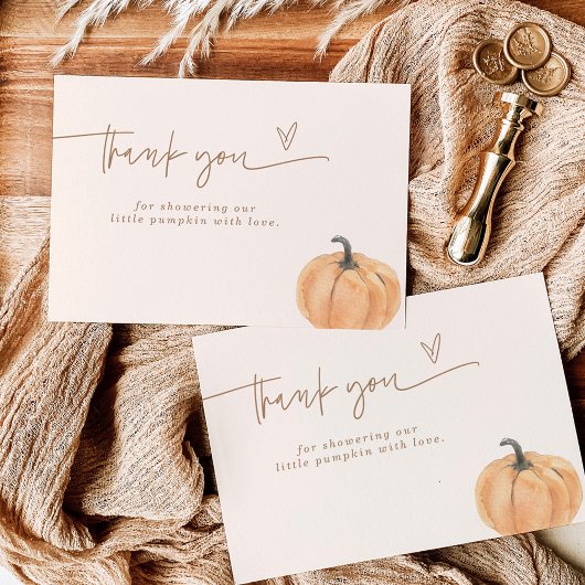 Carte de remerciement Boho Fall Pumpkin