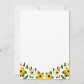 Carte de remerciement Boho Sunflower Patch (Dos)