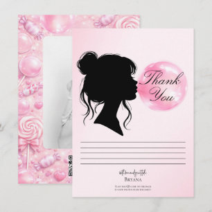 Carte de remerciement Bonbon Land Rêve Bubble Gum