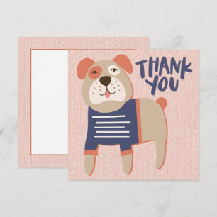 Carte de remerciement Bouledogue Français