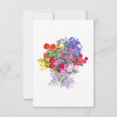 Carte de remerciement bouquet floral pour 60e anni (Dos)