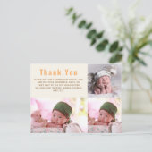 CARTE de remerciement BUDGET Photo Nouveau BÉBÉ Fi (Debout devant)