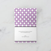 Carte de remerciement Café Violet à pois assortis (Intérieur)