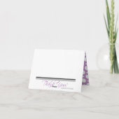 Carte de remerciement Café Violet à pois assortis (Dos)