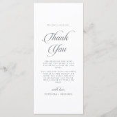 Carte de remerciement calligraphiée Chic Classique (Devant)
