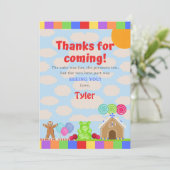 Carte de remerciement Candy Land (Debout devant)