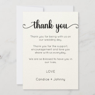 Carte de remerciement, Carte de remerciement de sc