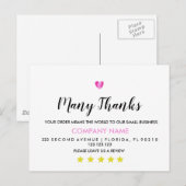 Carte de remerciement Carte de visite de remercie (Devant / Derrière)