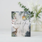 Carte de remerciement carte postale de scène d'hiv (Debout devant)