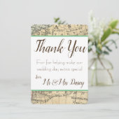 Carte de remerciement carte vintage (Debout devant)