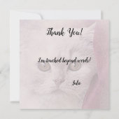 Carte de remerciement chat (Dos)