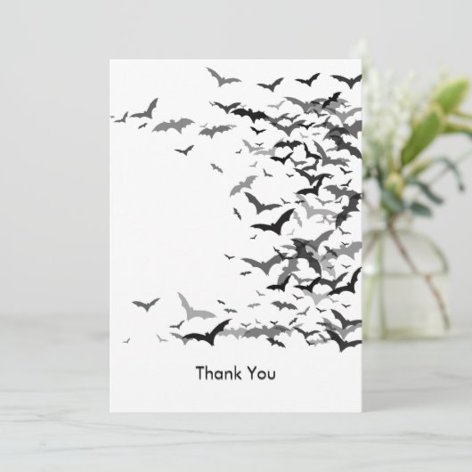 Carte de remerciement - Chauves-souris / Vierge (Debout devant)