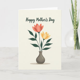 Carte de remerciement Chevron Floral