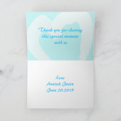 Carte de remerciement Chic Blue Hawaii Martini (Intérieur)