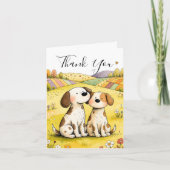 Carte de remerciement chien mignon (Devant)
