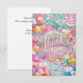 Carte de remerciement Children Greeting Candyland  (Devant / Derrière)