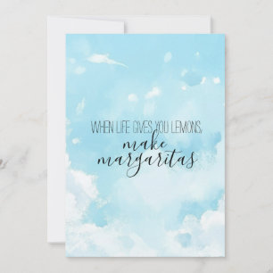 Carte de remerciement ciel aquarelle