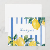 Carte de remerciement Citrons italiens d'Amalfi (Devant / Derrière)