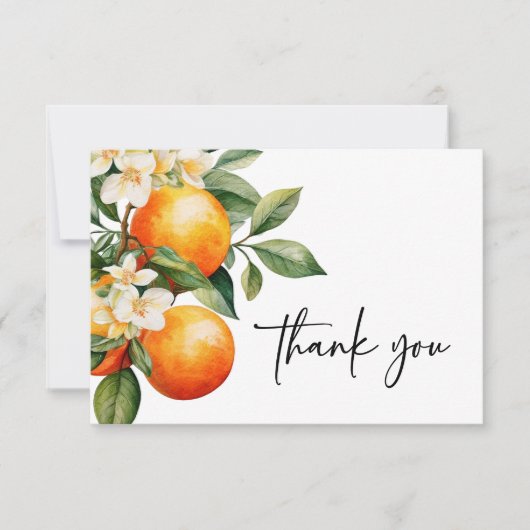 Carte de remerciement Citrus Oranges Cutie Clément (Devant)