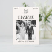 Carte de remerciement classique (Debout devant)