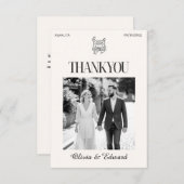 Carte de remerciement classique (Devant / Derrière)