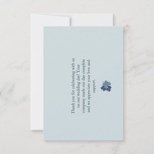 Carte de remerciement classique violet vert échant (Dos)