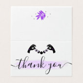 Carte de remerciement client avec logo de lune et  (Outside Unfolded)