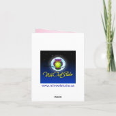 Carte de remerciement cœurs joints floraux rose ma (Dos)