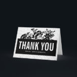 Carte de remerciement couleur noir et blanc<br><div class="desc">Cette carte de remerciement moderne fait partie d'une suite de mariage. D'autres couleurs et articles assortis sont disponibles.</div>