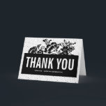 Carte de remerciement couleur noir et blanc<br><div class="desc">Cette carte de remerciement moderne fait partie d'une suite de mariage. D'autres couleurs et articles assortis sont disponibles.</div>