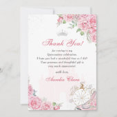 Carte de remerciement Couronne Fleurie Rose Quince (Devant)