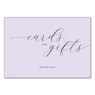 Carte de remerciement cursive à la lavande reconna