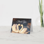 Carte de remerciement Cygnes blancs (Devant)