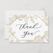 Carte de remerciement d'affaires botanique moderne (Devant)