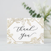 Carte de remerciement d'affaires botanique moderne (Debout devant)