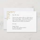 Carte de remerciement d'affaires botanique moderne (Dos)