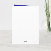 Carte de remerciement damassée bleu cobalt et noir (Dos)