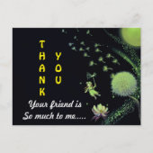 carte de remerciement d'amitié (Devant)