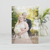 Carte de remerciement d'amour de script moderne de (Debout devant)