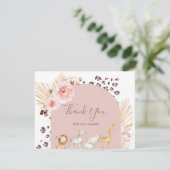 Carte de remerciement d'animaux de la forêt bohème (Debout devant)