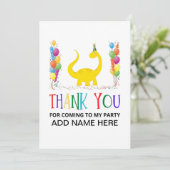 Carte de remerciement d'anniversaire (Debout devant)